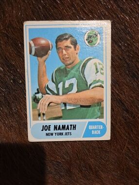 1968 Joe Namath  Topps New York Jets Football Card Fair Condition